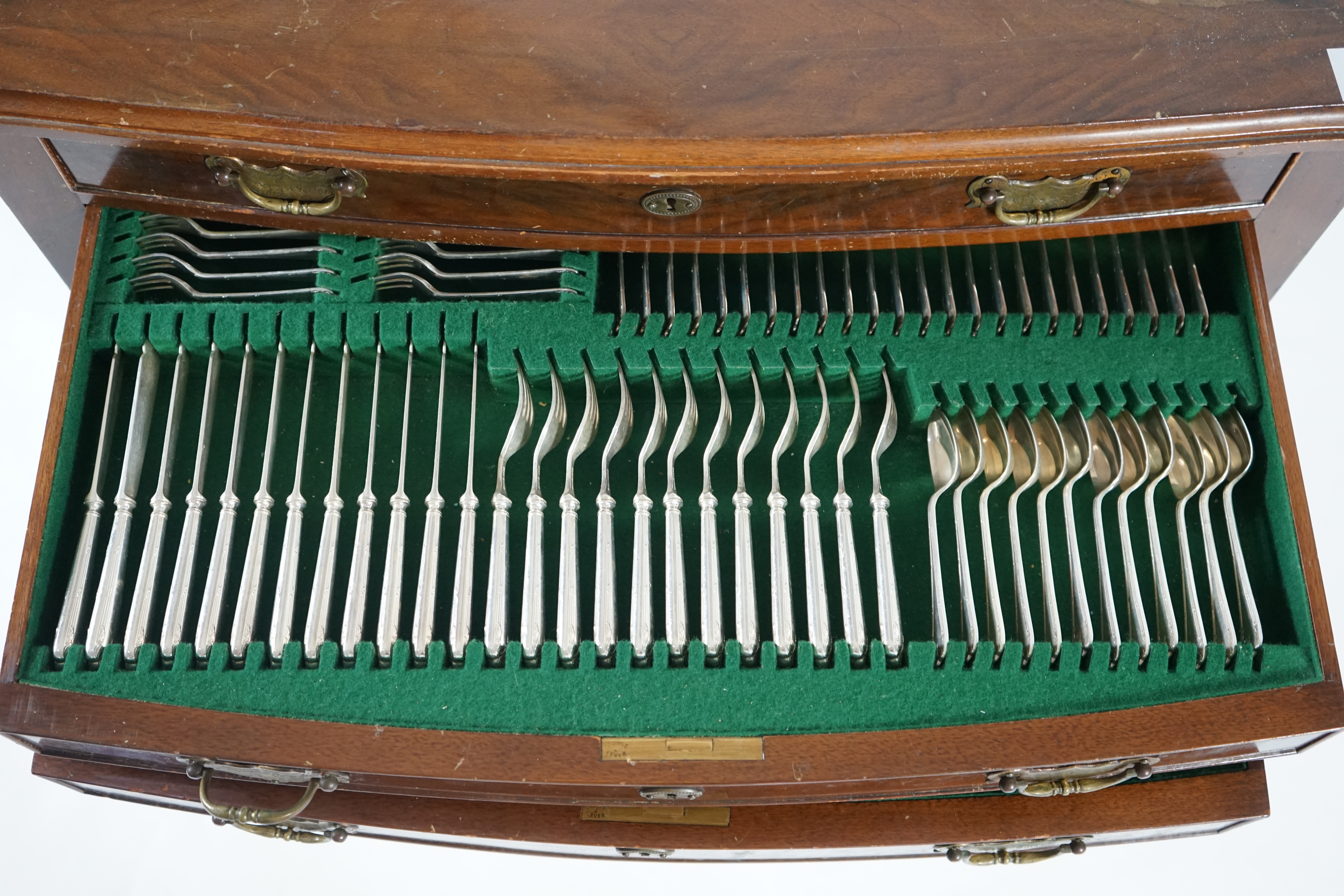 A 1960's canteen of silver cutlery for twelve by Roberts & Belk